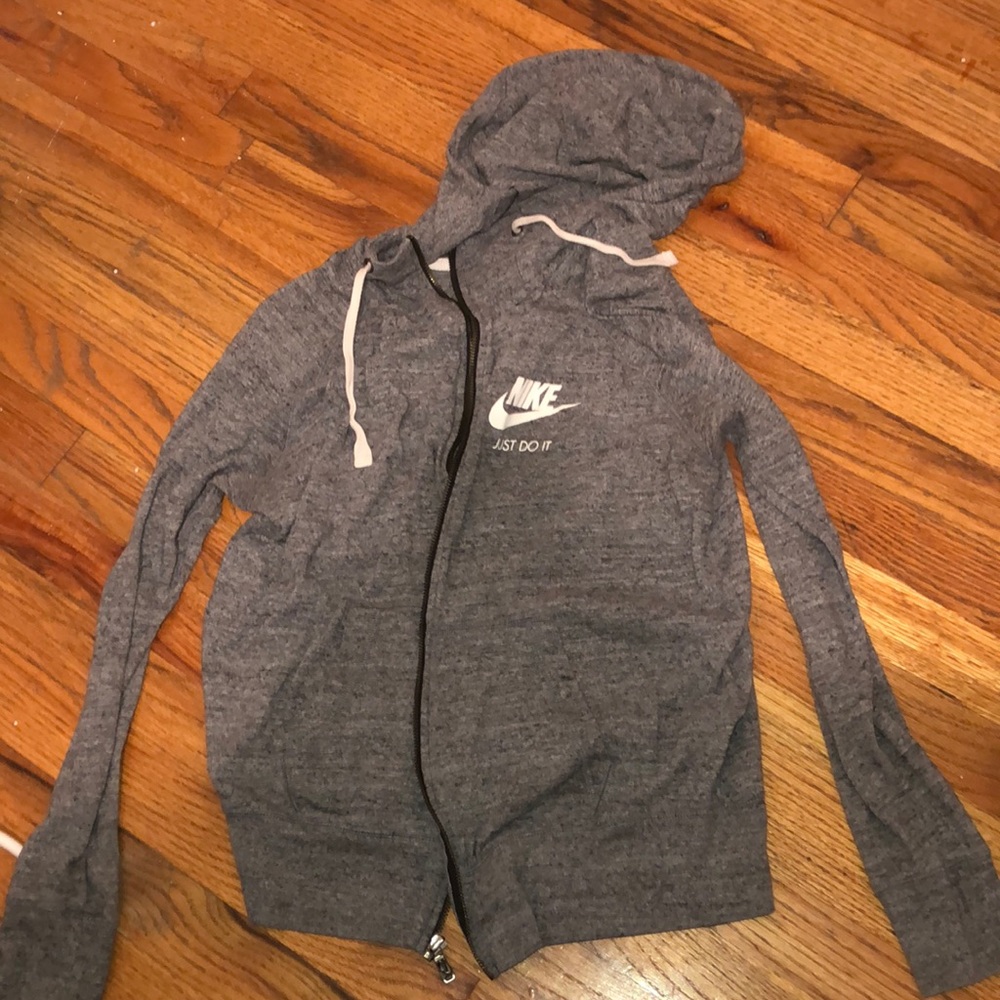 Gray Nike hoodie